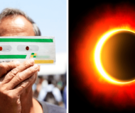 Conservó sus lentes de 1991 para ver el Eclipse Solar Total de 2024