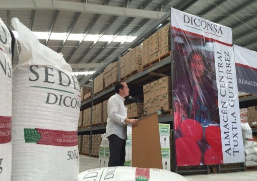 Inaugura Diconsa almacen central de alimentos en Chiapas