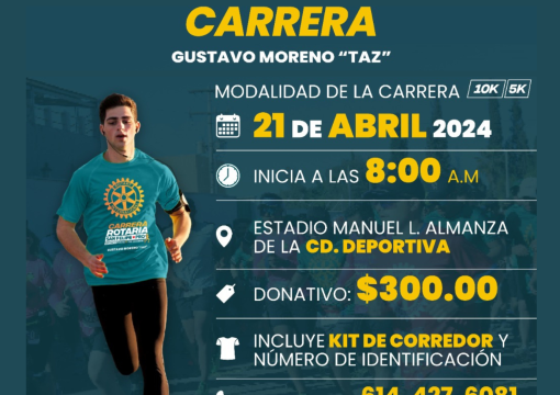 ¡Carrera Rotaria San Felipe Pro 2024 en honor a Gustavo Moreno Romero!