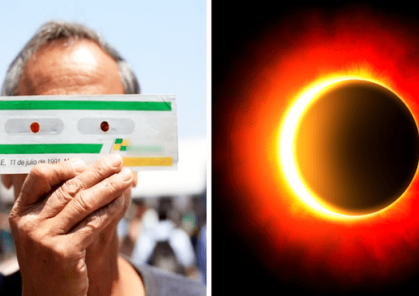 Conservó sus lentes de 1991 para ver el Eclipse Solar Total de 2024